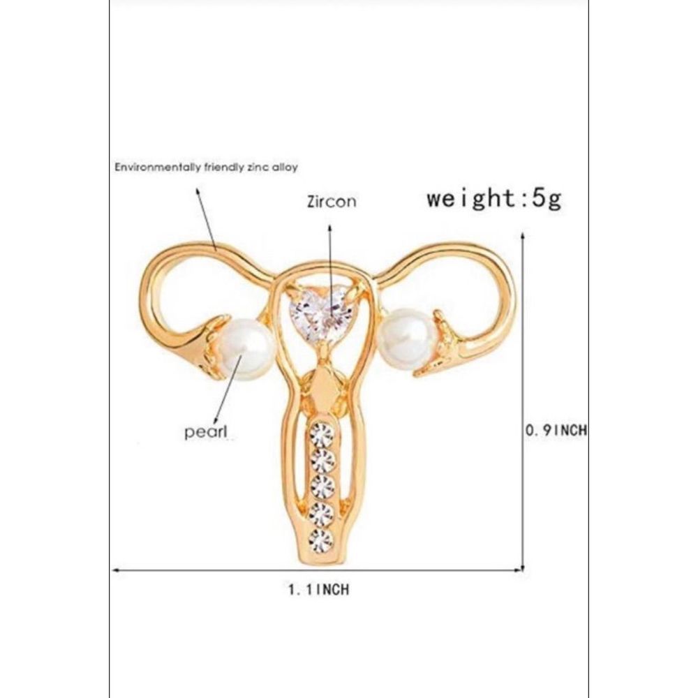 Female Reproductive Pin -Silver - Picture 7 of 9